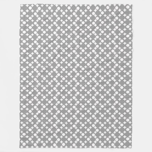 Grey Mod Ball Design @ Emporio Moffa Fleece Blanket (Front)