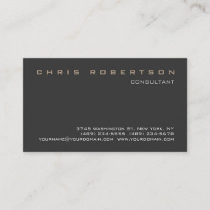 Grey Modern Attractive Consultant Business Card