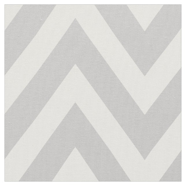 Grey Modern Chevron Large Scale Fabric (Close Up)