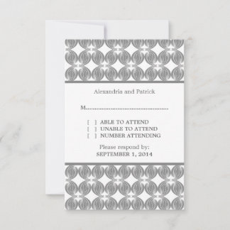 Grey Modern Deco Response Card