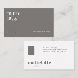 Grey   Modern Elegant Minimalist Professional Business Card