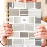 Grey Modern Geometric Monogrammed Planner<br><div class="desc">Stay organized and on trend with this modern geometric planner! Featuring a minimalist design in shades of grey, this planner is perfect for those who appreciate clean lines and a contemporary aesthetic. Personalize it with your name or initials for a unique touch. With ample space for notes, appointments, and to-dos,...</div>