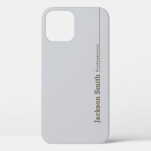 Grey modern minimalist personalized name Case