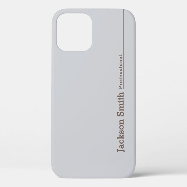 Grey modern minimalist personalized name Case (Back)