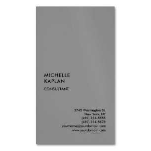 Grey Modern Professional Exclusive Magnetic Business Card
