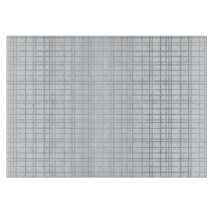 Grey, modern, simple, cool, trendy grid lines cutting board