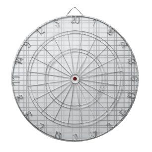 Grey, modern, simple, cool, trendy grid lines dartboard