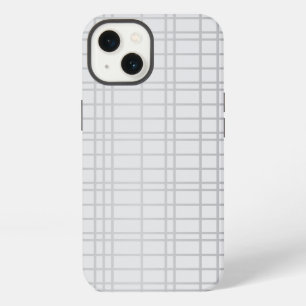 Grey, modern, simple, cool, trendy grid lines iPhone 13 case