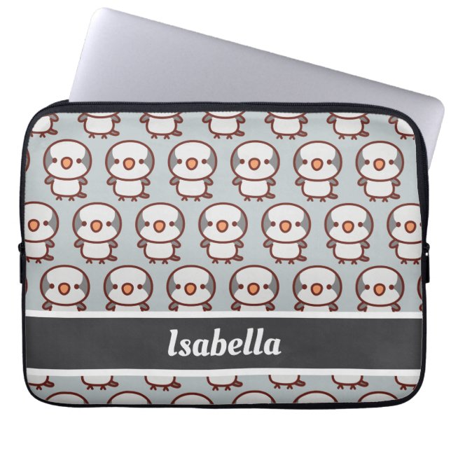 grey Monk parakeet Laptop Sleeve (Front)