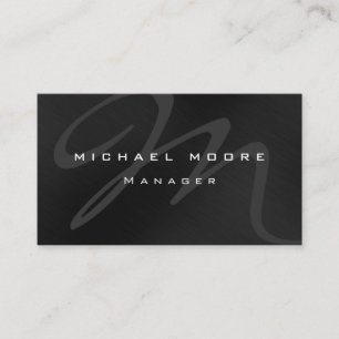Grey Monogram Unique Attractive Business Card