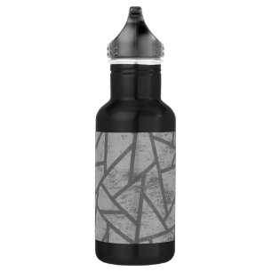 Grey mosaic pattern 532 ml water bottle
