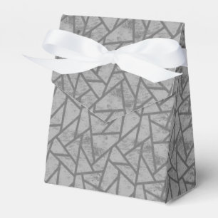 Grey mosaic pattern favor box