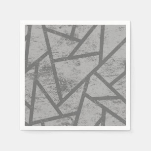 Grey mosaic pattern napkin