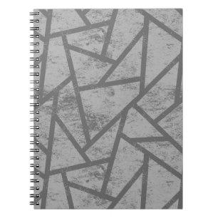 Grey mosaic pattern notebook