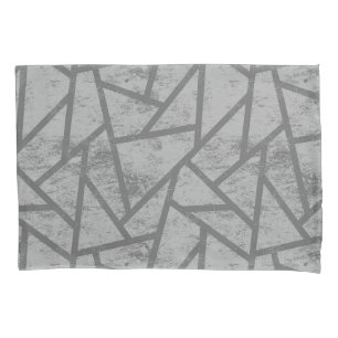 Grey mosaic pattern pillowcase