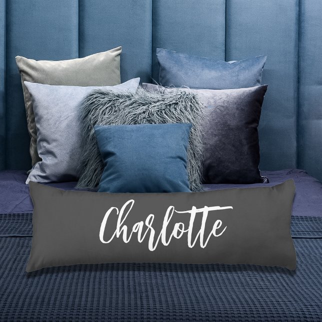 Grey name script body pillow (Creator Uploaded)