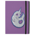 Grey Narwhal Whale With Spots Ink Drawing Design