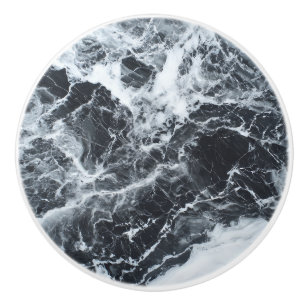 Grey Natural Marble Pattern Ceramic Knob