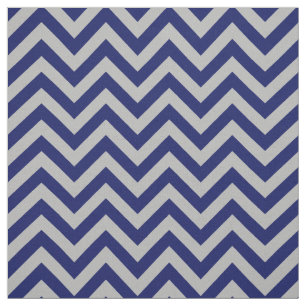 Grey Navy Blue LG Chevron ZigZag Pattern 12I Fabric