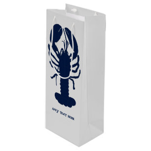 Grey Navy Lobster All Occasion Gift Bag