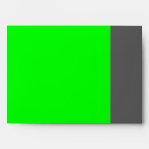 Grey/Neon Green Tree Wedding Envelope