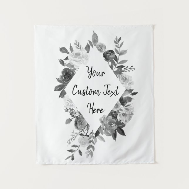 Grey Neutral Photo Booth Backdrop Birthday Party Tapestry (Front)