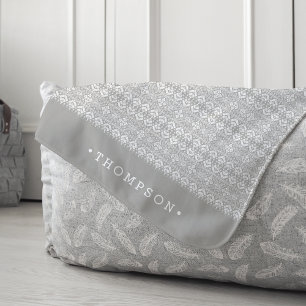 Grey Nordic Sweater Pattern Personalized Sherpa Blanket