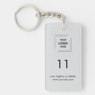 Grey Number Logo Hospitality Property Identifier Keychain