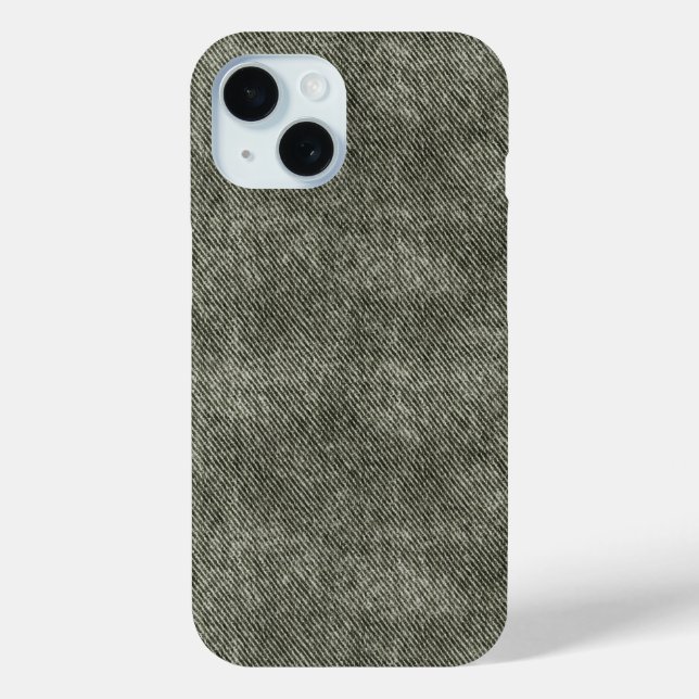 Grey Olive Denim Pattern Case-Mate iPhone Case (Back)