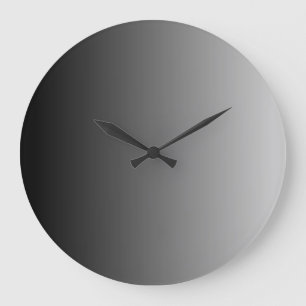 Grey Ombre Large Clock