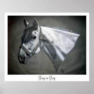 Grey on Grey Equine Art Print