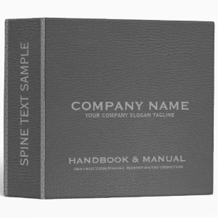 Grey On Grey Faux Leather Look Binder