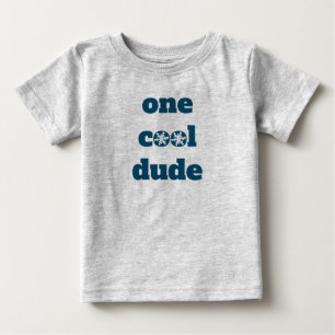 Grey One Cool Dude Snowflake Baby T-Shirt