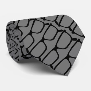Grey Ophthalmologist Optician Spectacles Glasses Tie