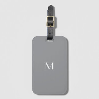 grey or any color - add monogram luggage tag