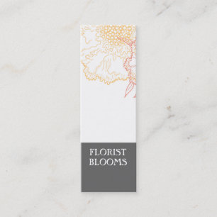 Grey Orange Red Modern Florist Product Tags Card