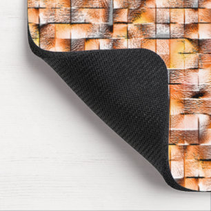 Grey orange rough ceramic tile with flaws, digital mouse pad