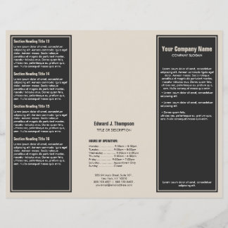 Grey Orange Simple Border Brochure