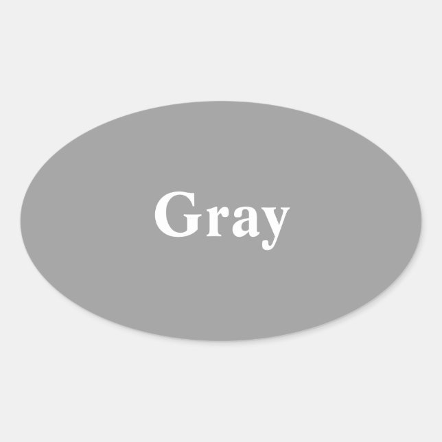 Grey Oval Sticker (Front)