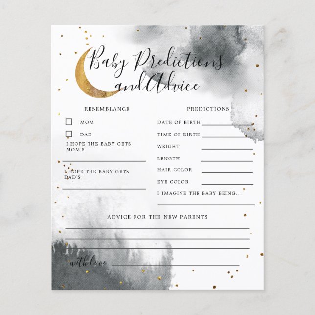 Grey Over The Moon Baby Predictions and Advice (Front)