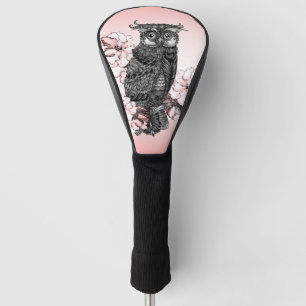 Grey Owl Pink Orchids Golf Head Cover