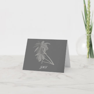 Grey Palms Personalized Note Cards H