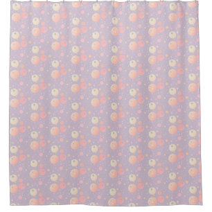 Grey pastel neutral pink dots pattern 