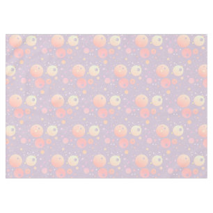 Grey pastel neutral pink dots pattern tablecloth