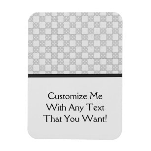 Grey Patchwork Pattern Magnet