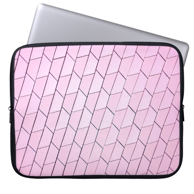 Grey pattern laptop sleeve (Front)
