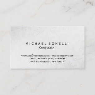 Grey Pattern Minimal Consultant Business Card
