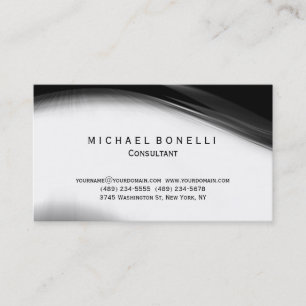 Grey Pattern Minimal Consultant Business Card