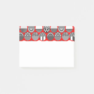 Grey Patterned Ovals Post-it Notes