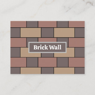 Grey Peach Pink Brick Wall  Business Card